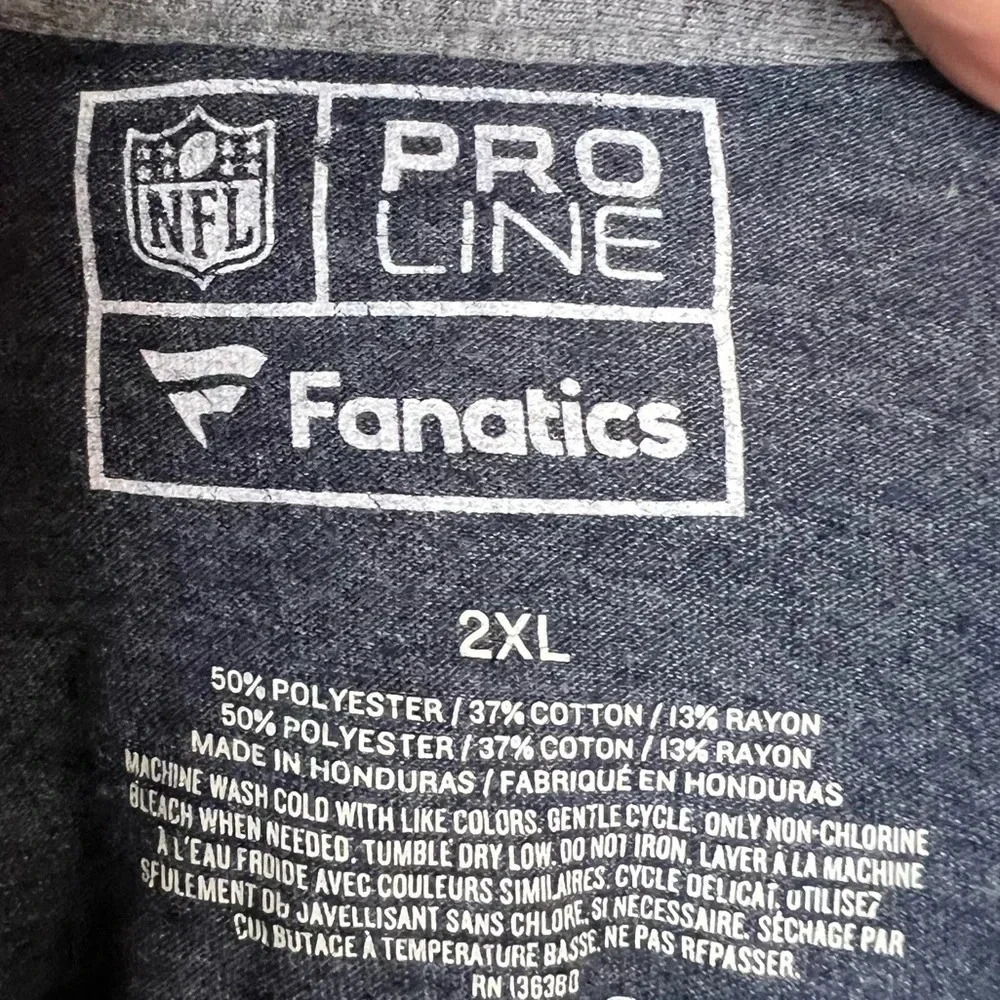 NFL New England Patriots Mens Logo Hooded T-Shirt 2XL - Picture 4 of 4